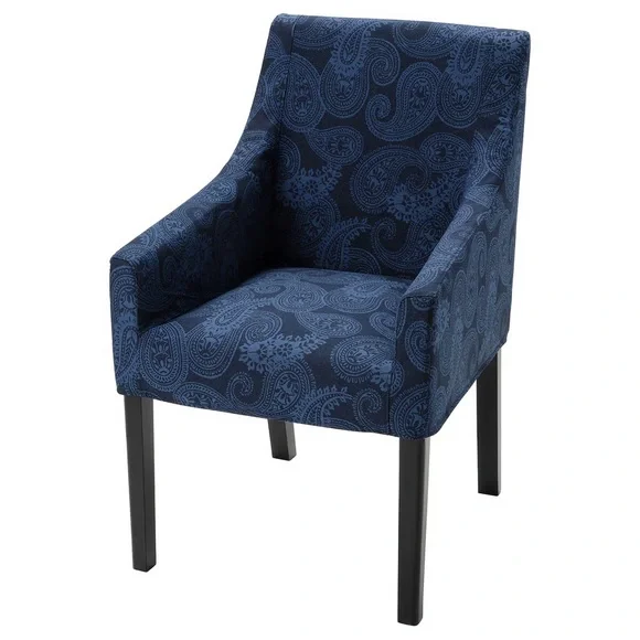 IKEA SAKARIAS Armchair Cover Kvillsfors 100% Cotton, Blue Paisley (cover Only) - Picture 2 of 3